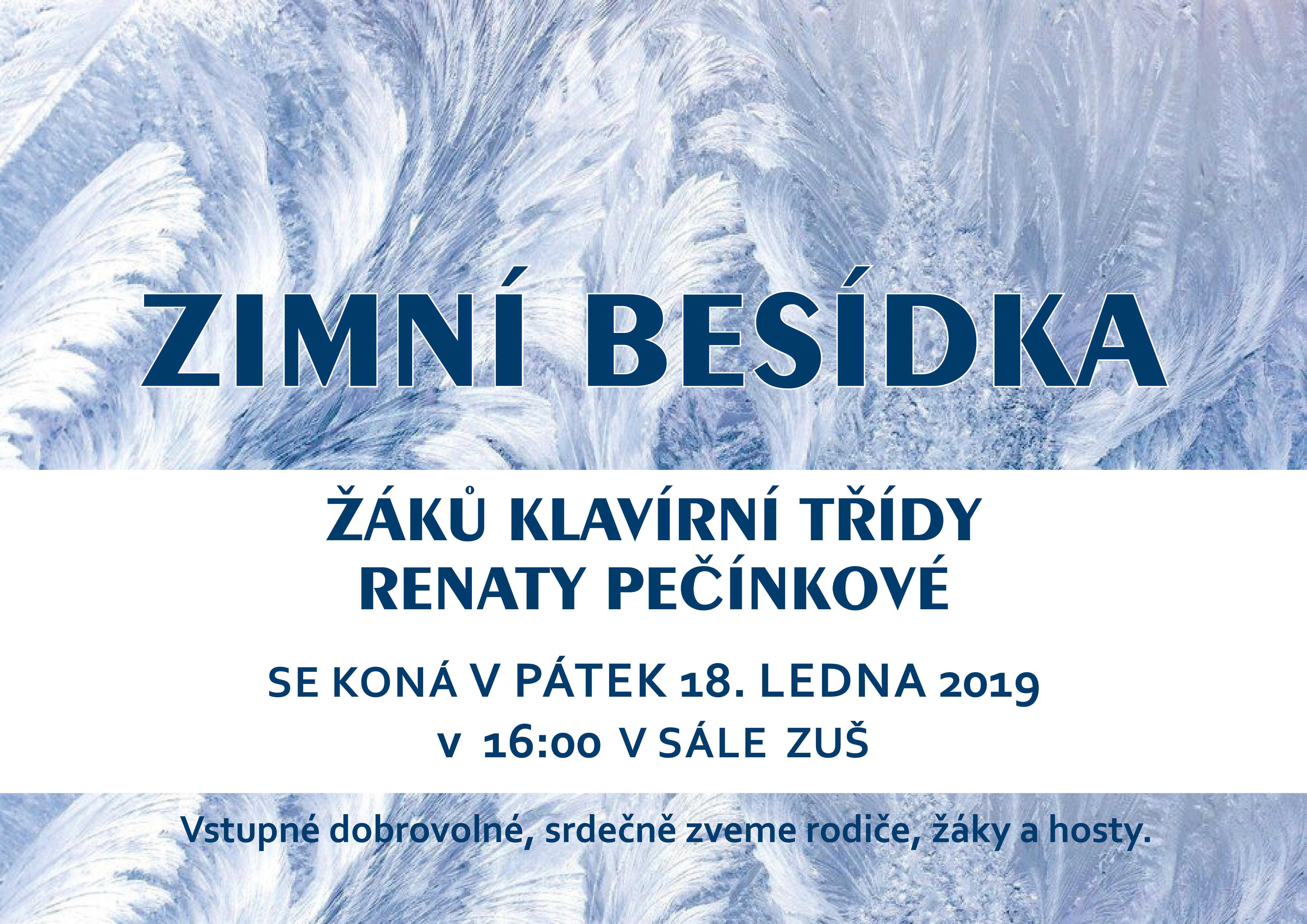 Zimní besídka žáků klavírní třídy Renaty Pečínkové