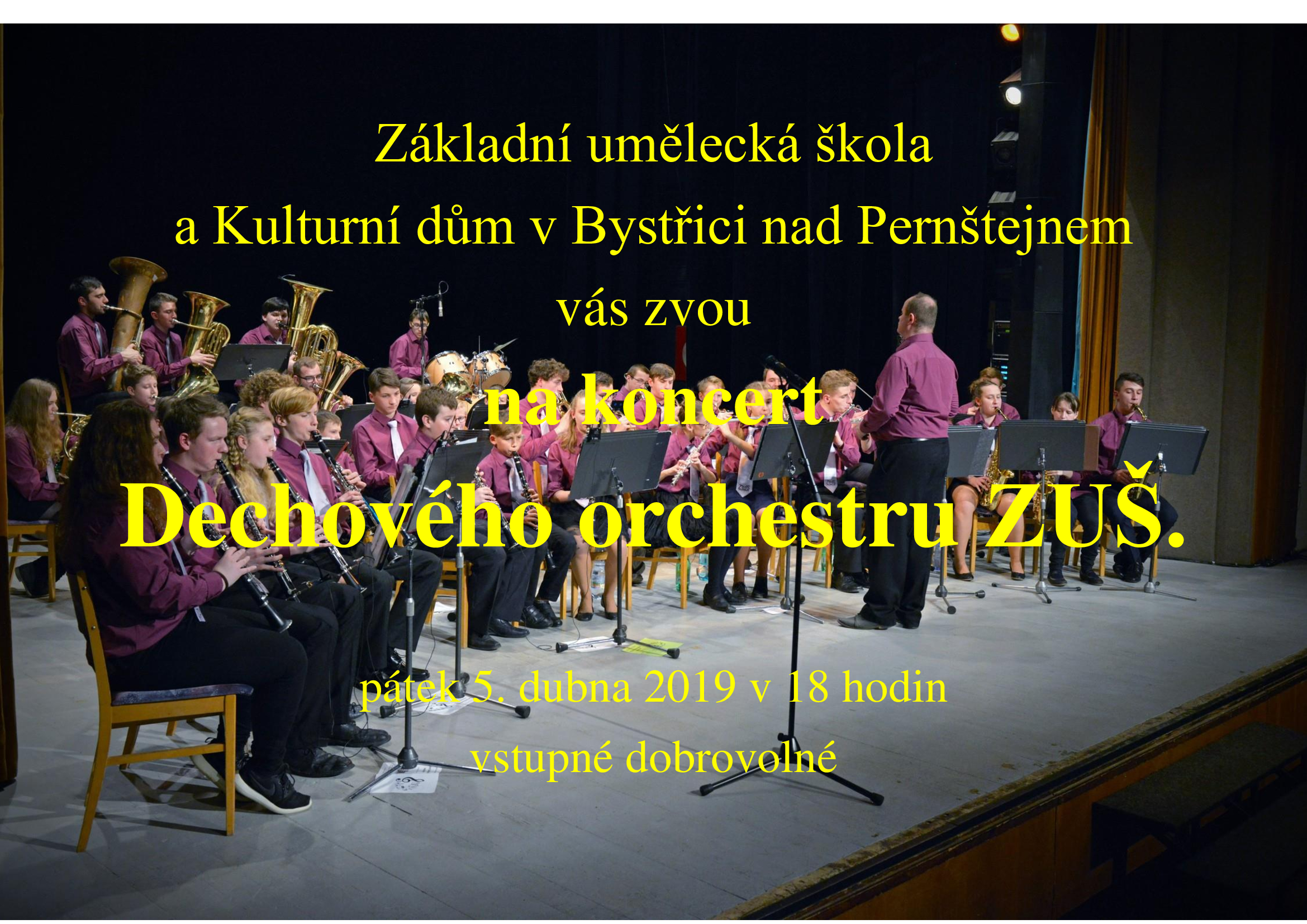 Koncert dechového orchestru ZUŠ Bystřice n. P.